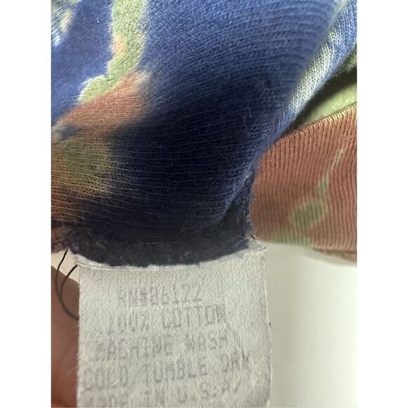 Apple Green Los Angeles Tie Dye Hooded Jacket Full Zip Cotton Size M See Notes - Picture 10 of 11